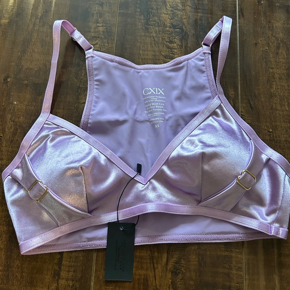 CXIX Women's Satin Lilac Bralette